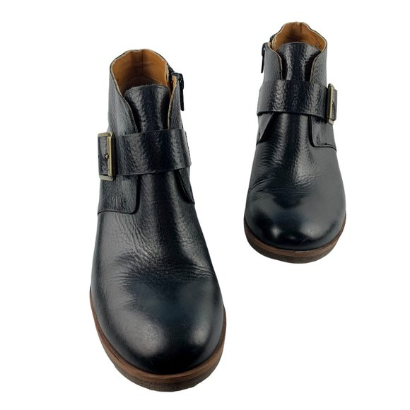 KORKS by Kork Ease Little Monkstrap Pebbled Leather Booties - Picture 8 of 12